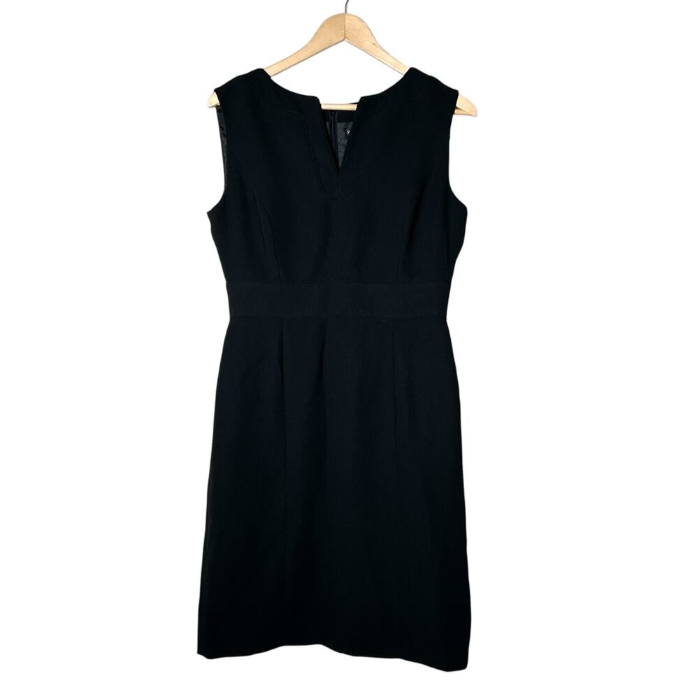 Preston & York black sleeveless suit sheath dress size 8 B53